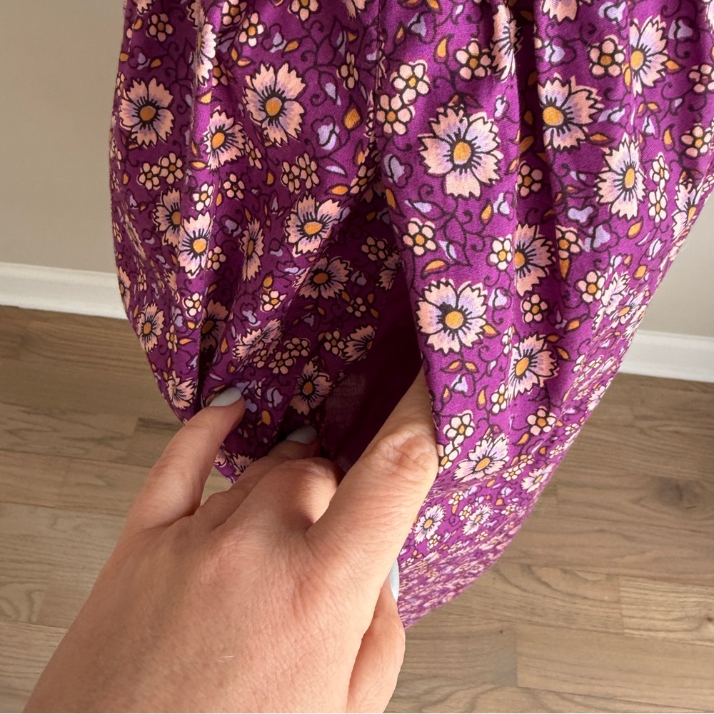 J.Crew Floral V-neck V-back Smocked Waist Puff Sleeve Midi Dress 14 - Picture 10 of 12